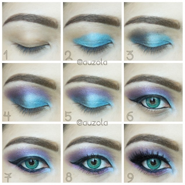 Tutorial eye makeup Mesmerizing Blue