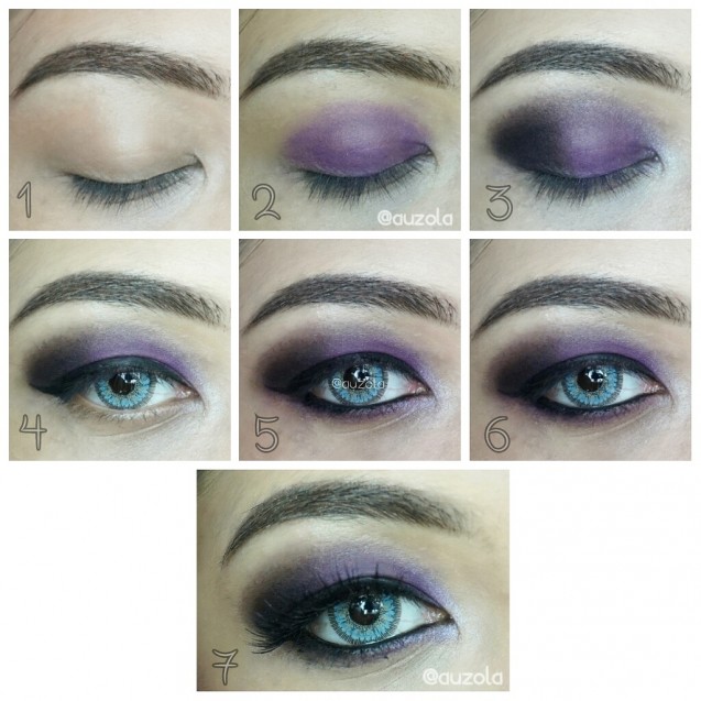 Langkah-langkah membuat purple eyes