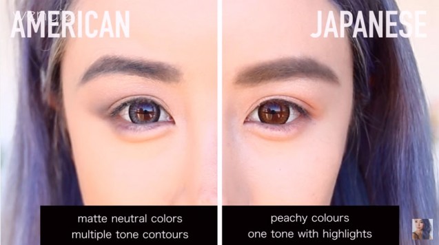Perbedaan makeup alis dan eyeshadow wanita barat dan Jepang
