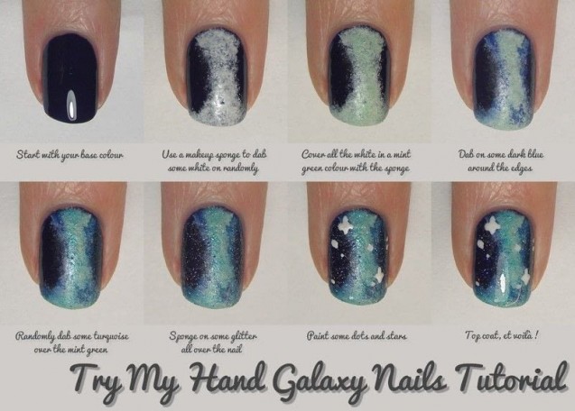 Galaxy nail art