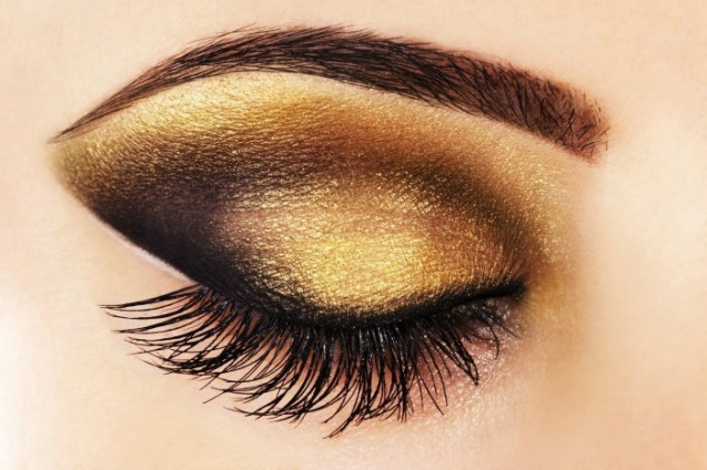 Golden eyeshadow